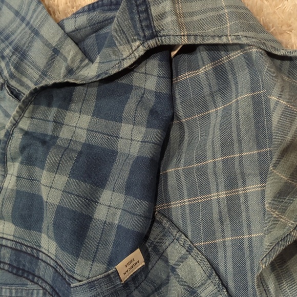 American Eagle Hooded Denim Shirt - Picture 6 of 7